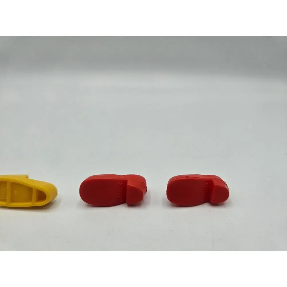 Vintage‎ Marx Sindy Doll Shoes Yellow Slip Ons Clog and Red Heeled (2 Pair)